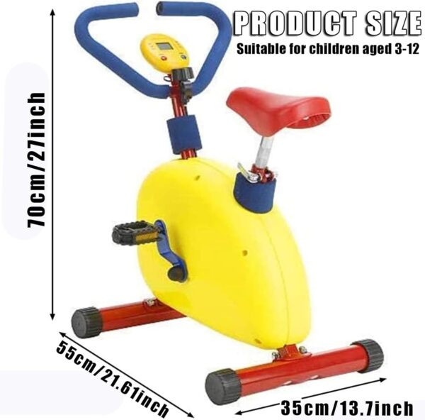 YFJBDKS Fun and Fitness Kids Exercise Bike Stationary Cycle with Digital Display, Perfect for Boys and Girls Ages 3-12, Indoor and Outdoor Workout Equipment - Image 7