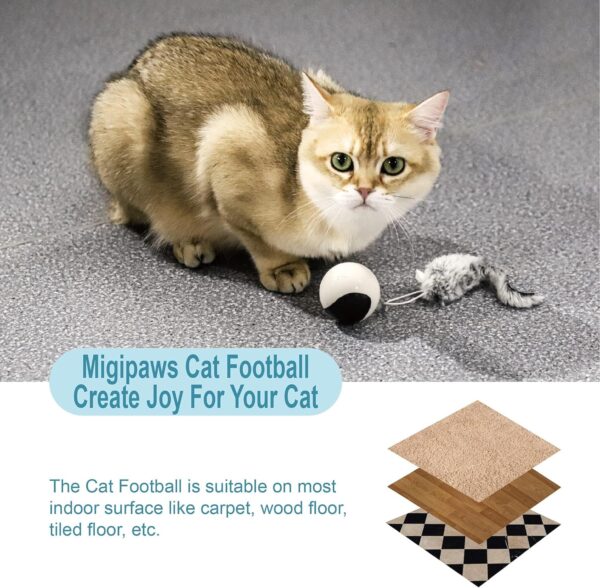 Migipaws Cat Toy, Automatic Moving Ball Bundle Classic Mice + Feather Kitten Toys in Pack. DIY N in 1 Pets Smart Electric Teaser, USB Rechargeable (Orange) - Image 9