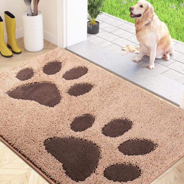FCSDETAIL Dirt Trapper Indoor Door Mat 84 x 150 cm, Washable Entrance Rug, Absorbent Dog Doormat for Muddy Paws, Inside Mat for front door, Entryway, Pets
