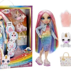 Rainbow High Fashion Doll with Slime & Pet - Amaya (Rainbow) - 28 cm Shimmer Doll with Sparkle Slime, Magical Pet and Fashion Accessories - Kids Toy - Great for Ages 4-12 Years