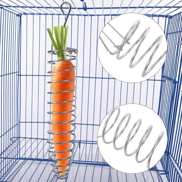 Birds Food Holder Parrots Feeder Stick Stainless Steel Fruit Vegetable Meat Hanging Skewer Cockatiel Foraging Stick 5PCS - Image 2