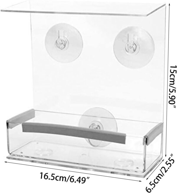 Pet Bird Food Dispenser Parrots Feeder Clear Seed Tray Bird Food Container Small Birds Cage Accessories - Image 7