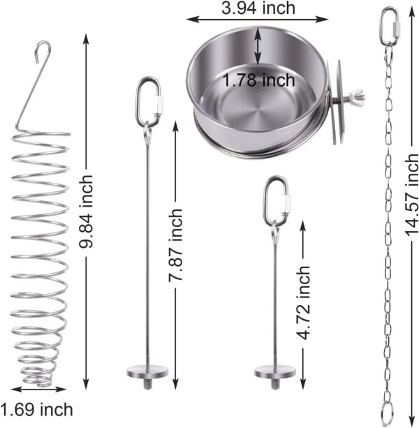 Bird Parrot Food Holders Fruit Feeder Skewer Hanging Food Holder Stainless Steel Feeding Stick Skewer For Cockatoo Treat - Image 3
