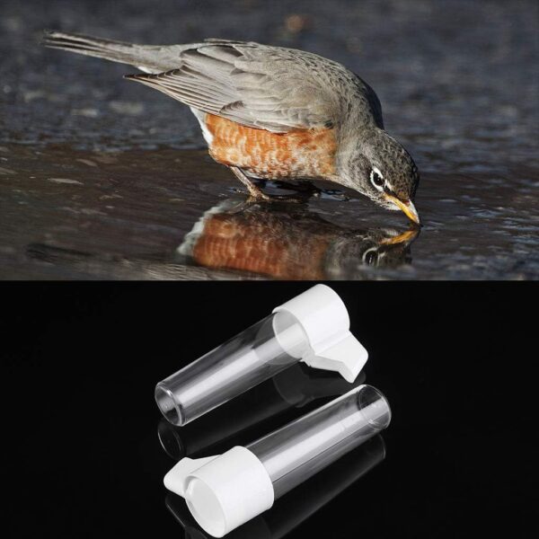 2-Piece Bird Water Dispenser For Cage Automatic Parrot Waterer No Mess Parakeet Feeder Food Container - Image 3