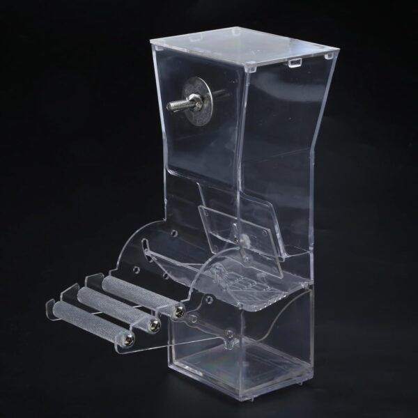 Birds Food Bowl Food Dispenser With Perch For Cage Canary Parakeet Pet Bird Cage Food Feeder For Cage - Image 3