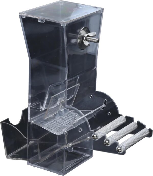 Pet Bird Feeder Bird No-Mess For Parrots Cockatiel Pet Feeding Clear Food Seed Dispenser Container Set - Image 3