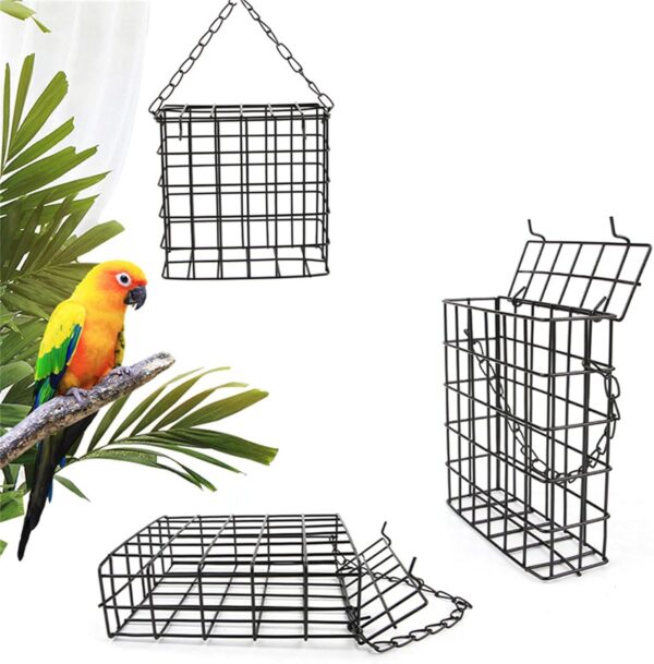 Wild Bird Feeder Bird Food Container For Parakeets Budgies Cockatiel Hanging Suet Basket Feeding Tool Supplies - Image 2