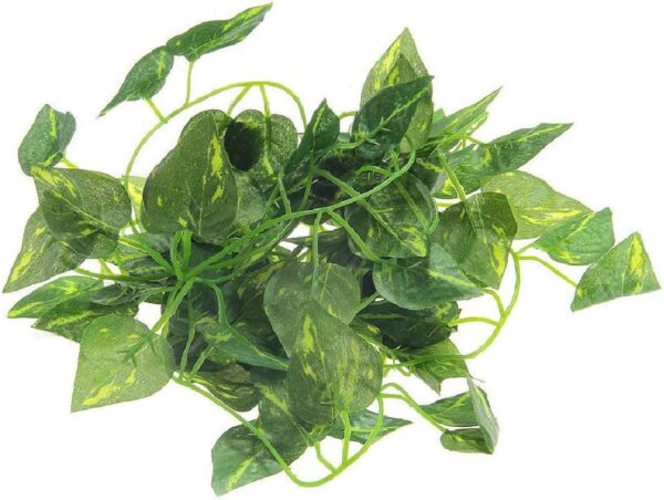 PINVNBY Bearded Dragon Hammock Reptile Leaves Lizard Tank Habitat Decor Accessories Artificial Climbing Vines With suction cups for Chameleon Gecko Snakes - Image 5