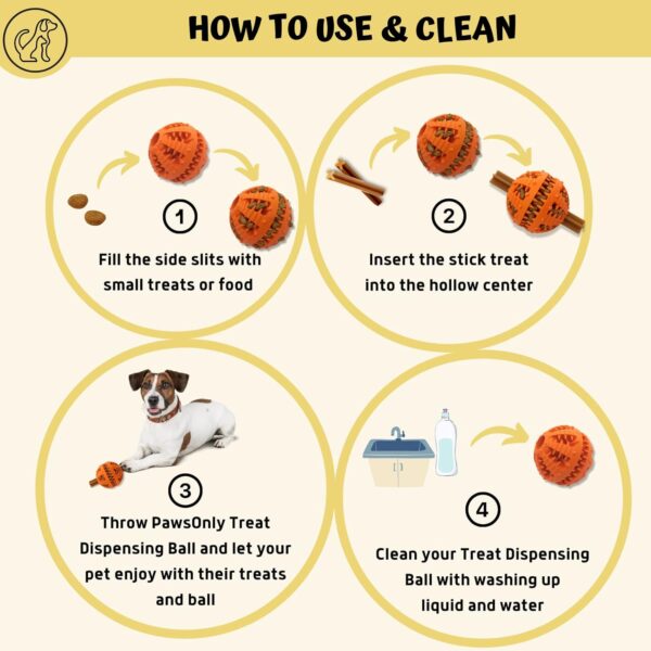 PawsOnlyUK Interactive Dog Toys for Boredom Dog Puzzle Toys Puppy Teething Toys for Small Large Dogs Dog Chew Toys (Large, ORANGE) - Image 5