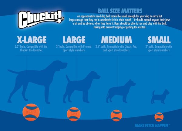 Chuckit! Fetch Ball Dog Toy, Durable High Bounce Floating Rubber Dog Ball, Launcher Compatible Toy For Dogs, Small, 2 Pack - Image 7