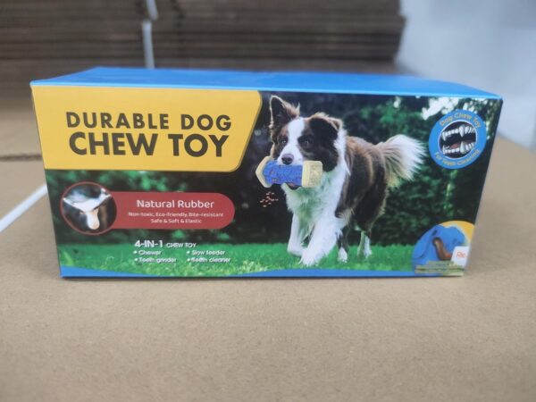 RUXAN Dog Chew Toys for Aggressive Chewers - Durable Squeak Interactive Dog Toys for Teeth Cleaning, Non-Toxic Natural Rubber Dog Toy for Small Medium Large Breeds, Chew and Chase - Image 7