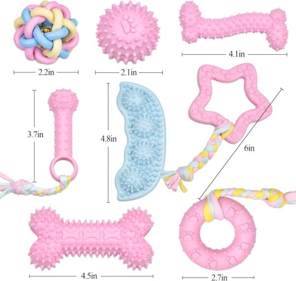 Ousiya 8 Pack Puppy Toys Set,Puppy Chew Toys,Puppy Teething Toys From 8 Weeks,Dog Toys for Small Dogs Training and Playtime - Image 2