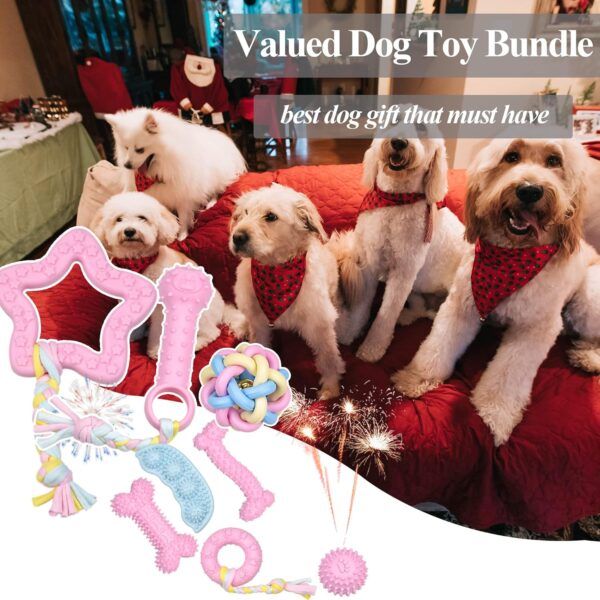 Ousiya 8 Pack Puppy Toys Set,Puppy Chew Toys,Puppy Teething Toys From 8 Weeks,Dog Toys for Small Dogs Training and Playtime - Image 7