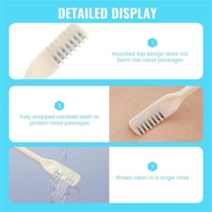 2-in-1 Nasal Hair Cutter - 2024 New Double Head 360° Rotating Nose Hair Trimmer Nostril Hair Remover Tool - Portable Nose Hair Knife Manual Nose Hair Trimmer with Ear Picker (Multicolor, 10 Pcs)
