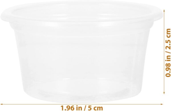Reptile Food Water Bowl 20Pcs Plastic: Transparent Reptiles Water Tray - Anti-Slip Feed Dish for Tortoise Lizard Bearded Dragon Spider Scorpion Chameleon 4.7X4.7X2.5cm - Image 3