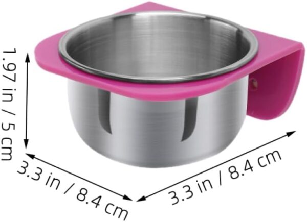 Yardwe 3pcs Parrot Food Box Bird Cage Bird Feeder Bird Feeding Holder Parrots Feeder Bird Food Bowl Bird Food Holder Bird Food Container Bird Food Feeder Bird Feeding Cup Stainless Steel - Image 2