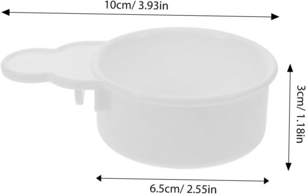 Yardwe 6 Pcs Bird Food Box Parakeet Feeder Bird Supplies Bird Cage Accessories Bird Food Bowl Pet Bowl Water Bowl Bird Feeders Chicken Water Cups Bird Feeder for Cage Plastic White - Image 8