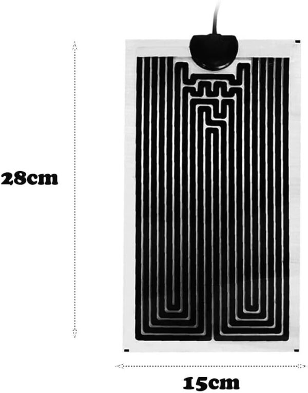 7W Reptile Heating Mat 15*28cm 220v -- Reptile Heat Pad with Temperature Adjustment, Terrarium Heat Mats, Safety Reptile Heat Mat for Turtle, Tortoise, Snakes, Lizard, Gecko Hermit Crab Amphibians - Image 3