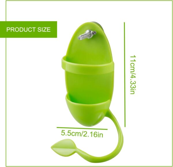 Vanyibro 2Pcs Bird Parrot Cuttlebone Holder with Perches,Convenient and Safe Feeding for Bird Food Supplies Vegetable Fruit Container - Image 5