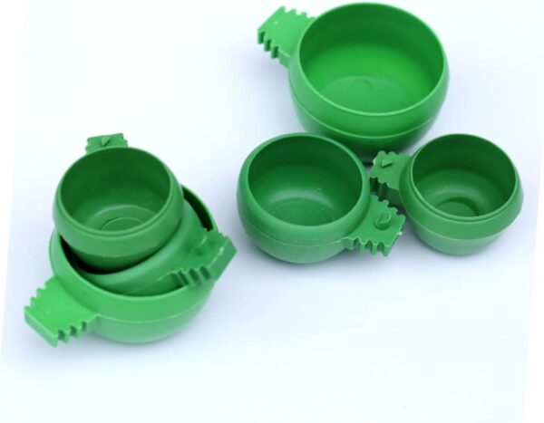 Yardwe 40 Pcs Pigeon Trough Basin Bird Food Bowl Coop Cup Pigeon Feeding Dish Bird Feeding Cups Parrot Feeding Cups Automatic Bird Feeder Pigeon Feeder Hanging Bird Cup Round Water Bowl - Image 2