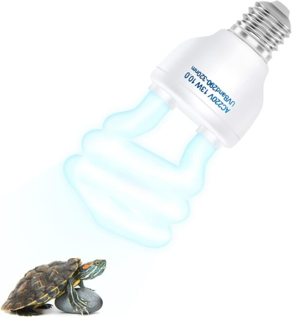 DoRight UVB Light Reptile Kit 10.0 13W, E27 Screw Base UVA UVB Bulb for Tortoise AC200-240V UVB Compact Fluorescent Lamp for Lizard Chameleon Leopard Gecko Vivarium Turtle Tank (1-Pack) - Image 8