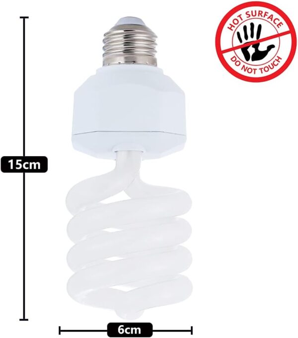 LUCKY HERP Reptile UVA UVB Lamp Bulb, 23W 10.0 UVB Light Reptile Kit, Terrarium & Vivarium UVB Fluorescent Light Bulb for Tortoise, Lizard, Bearded Dragon - Image 5