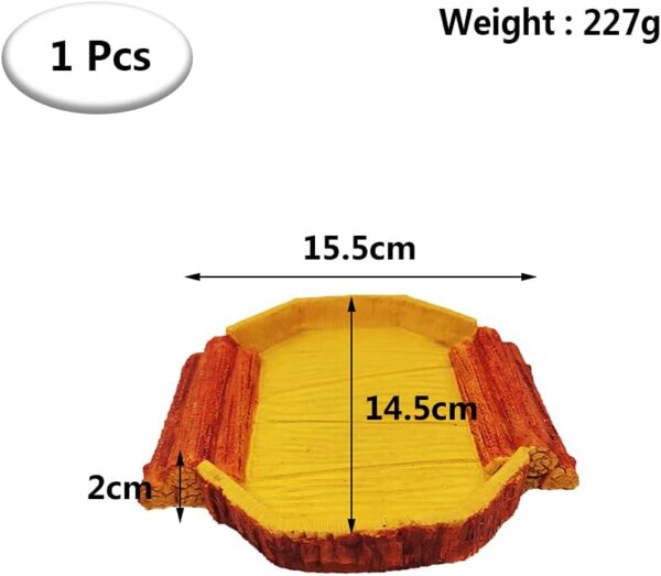 NA Reptile Water Bowl Resin Rock Reptile Water Tray Lizard Feeding Bowl for Pet Tortoise Chameleon Lizard - Image 4