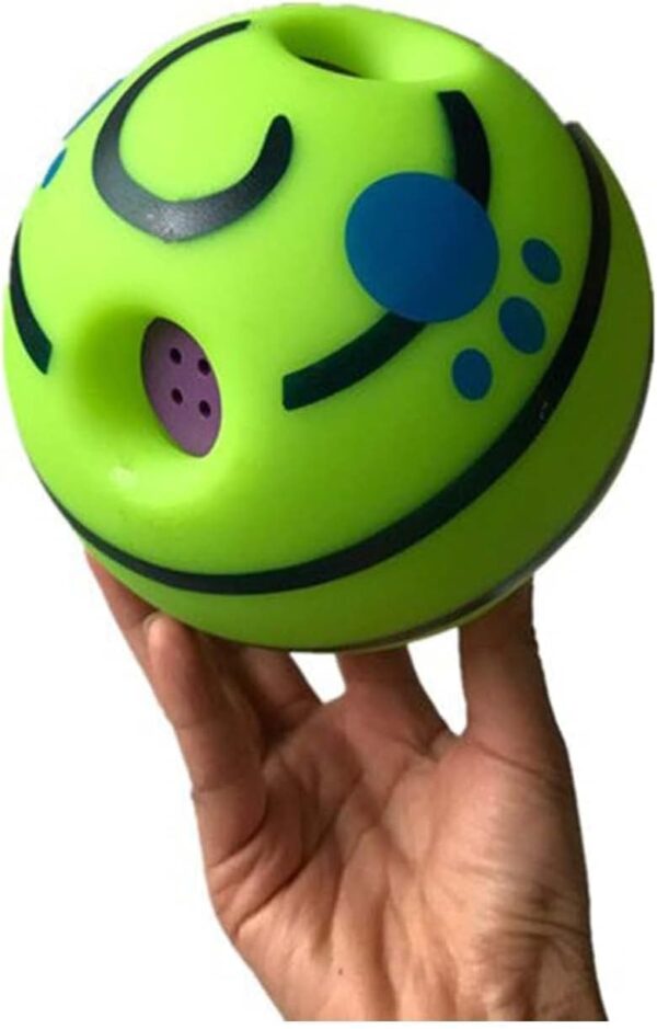 Holdfiturn 2Pcs Interactive Giggle Ball for Dogs Durable Entertaining Dog Toy Squeaky Toy with Unique Sounds Dental Health Chew Toy Suitable for Cats Dogs 5.1" Size - Image 7