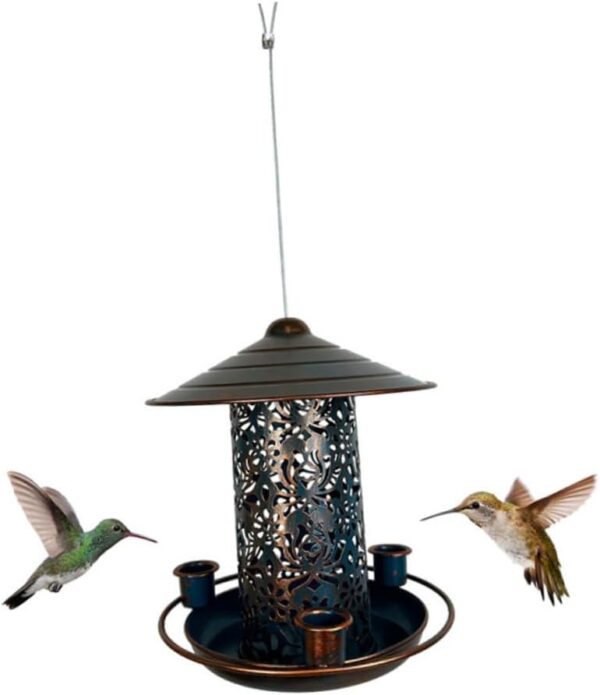 Yardwe Bird Feeder Bird Water Feeder Bird Food Holder for outside Bird Food Feeder Bird Accessory Parakeet Food Dispenser Pigeon Feeder Bird Cage Feeder Parakeet Water Dispenser Iron - Image 8