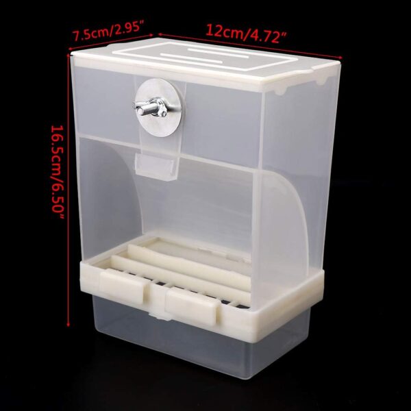 Hanging Bird Feeders for Cage Automatic Food Dispenser Acrylic Food Container for Cockatiel Conure - Image 8