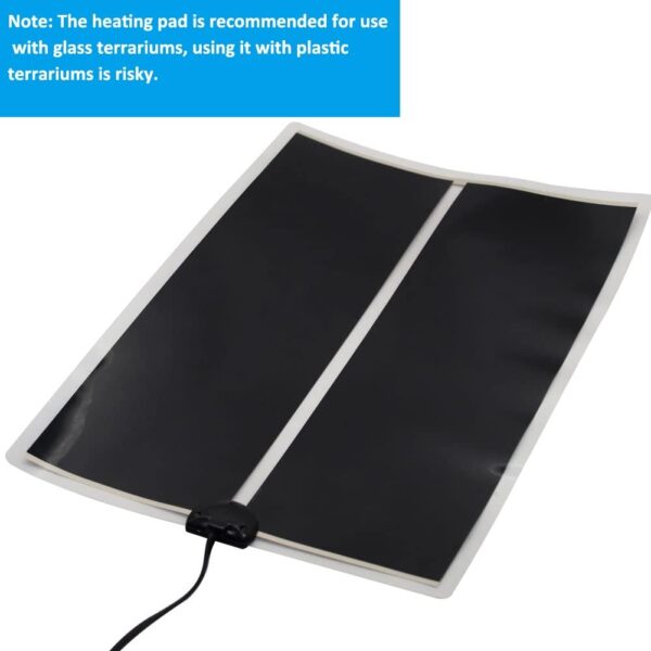 Reptile Heating Mat, Reptile Heat Pad Adjustable Temperature Control Terrarium Pet Tank Warmer Mat Pad for Small Animals Snake Turtle Tortoise Bearded Dragon Gecko (20W) - Image 7