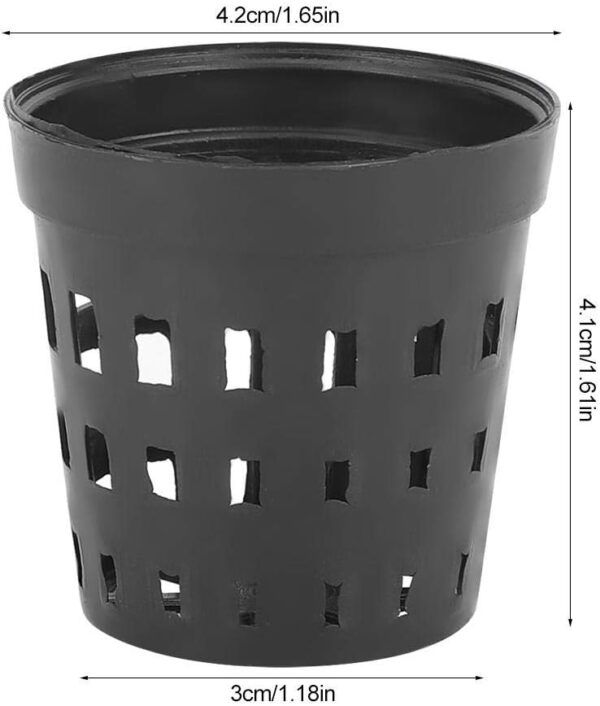 30Pcs Black Plastic Aquarium Water Plants Planting Basket Plastic Hydroponic Basket Flower Container Plant Grow Pot Fish Tank Grass Cultivate Baskets - Image 5