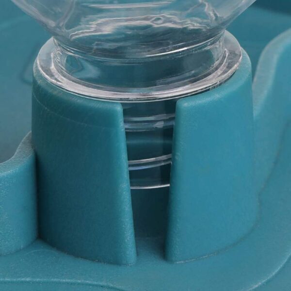 PINVNBY Reptile Food Water Bowl 2 in 1 Feeding Dish Automatic Dispenser Turtle Feeders Waterer With Leaf Plate Dish for Lizards Tortoises Gecko Chameleon 2 PCS (blue) - Image 4