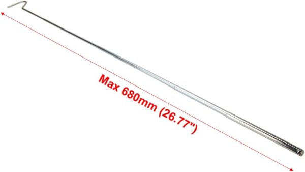 SENZEAL Retractable Snake Rod Stainless Steel Hook Professional Reptile Supplies for Snake Lovers Silver 16cm to 68cm - Image 7