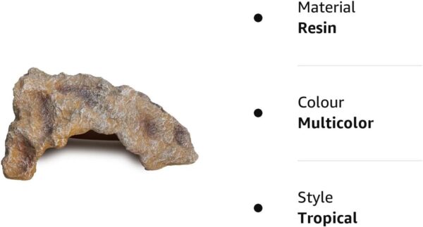 Reptile Hides Rock Reptile Cave Hideout Terrarium Habitat Decor Ornament for Small Lizards Bearded Dragon Snake Turtle Frogs Amphibians Large - Image 10