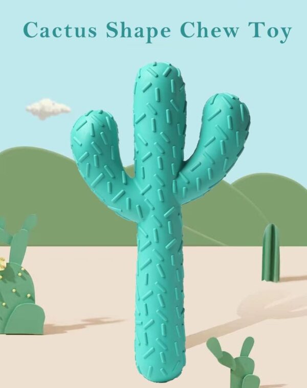 Acecy Dog Toys, Indestructible Cactus Chew Toy, Natural Rubber Milk Flavor, Puppy Teething Toys for Small Mediul Large Breed - Image 5