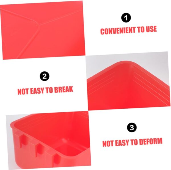Yardwe 8pcs Bird Feeder Bird Cages Birdcage Pet Water Bowl Birds Feeder Small Feeding Supplies Bird Bowls for Cage Small Bird Food Holder Birds Supplies Chicken Feeder Plastic Red - Image 7