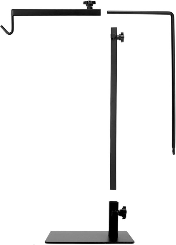 QWORK® Reptile Lamp Stand Adjustable 12-25 Inch Metal Heat Lamp Holder Hanger for Amphibians Snake Lizard Turtle Spider Terrarium Fish Aquarium - Image 4