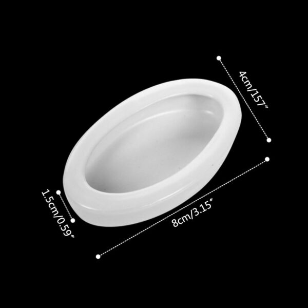 X-Institute Water Food Bowl Terrarium Bowls Worm Dish Ceramic Pet Bowls Anti-Escape Feeding Dish Birds Bowl Worm Dish Escape Proof - Image 8