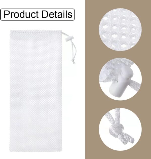6 Pieces Food Finch Sock Feeder, Thistle Seed Sacks in White, Bird Feeder Socks, Instant Seed Sack Feeder for Wildlife Goldfinch Feeding (White) - Image 3