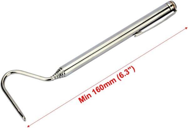 SENZEAL Retractable Snake Rod Stainless Steel Hook Professional Reptile Supplies for Snake Lovers Silver 16cm to 68cm - Image 6