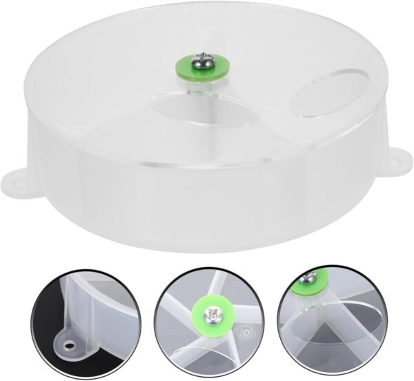 1pc Compartment Food Box Bird Toys African Grey Foraging Toys Brain Toy Bird Foraging Toys Parrot Foraging Feeder Parrot Foraging Container Parrot Foraging Ball White Acrylic BELLIFFY - Image 3