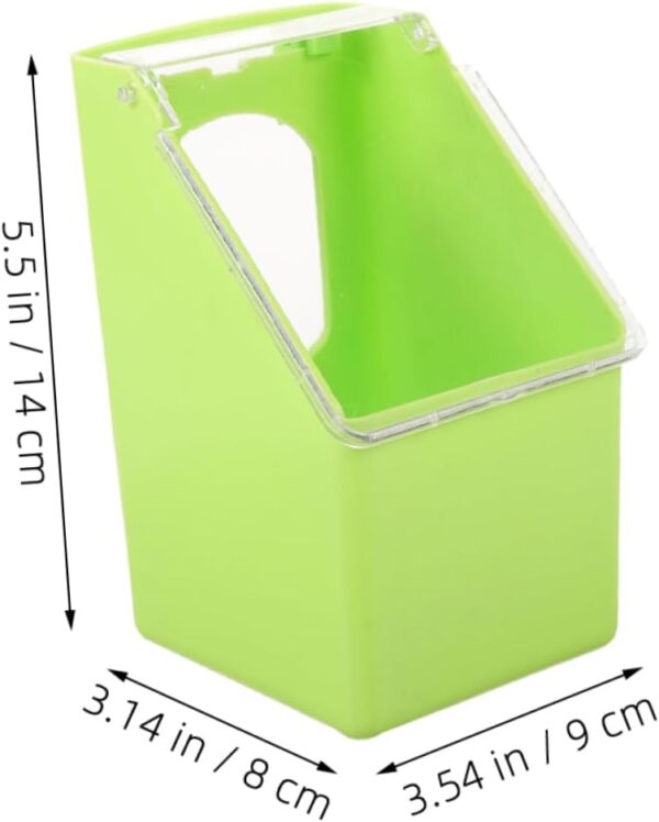 Yardwe 2pcs Pigeon Feed Box Cage Hanging Feeder Small Bird Feeder for Cage Bird Cage Feeder Cage Pigeon Feeder Parakeet Feeder Bird Food Dispenser Feeding Supplies Plastic Parrot - Image 2