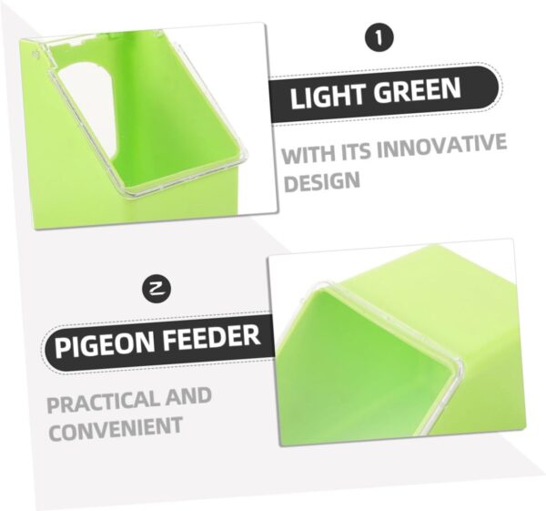Yardwe 2pcs Pigeon Feed Box Cage Hanging Feeder Small Bird Feeder for Cage Bird Cage Feeder Cage Pigeon Feeder Parakeet Feeder Bird Food Dispenser Feeding Supplies Plastic Parrot - Image 7