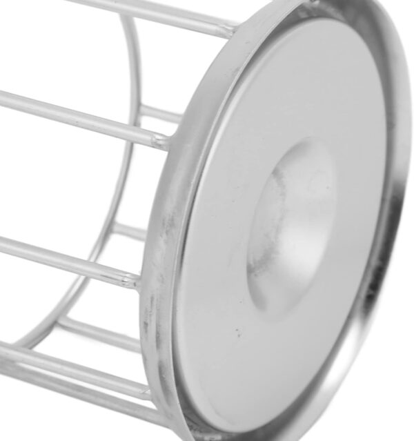 Reptile Food Dish,Reptile Food Bowl, Round Railing Shape Tortoise Dish Tortoise Food Water Dish Feeder Bowl, Stainless Steel Tray Dispenser, Water Tray Pet Supplies for Home Tortoise Pet Store(M) - Image 7