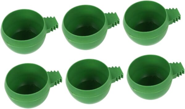 Yardwe 40 Pcs Pigeon Trough Basin Bird Food Bowl Coop Cup Pigeon Feeding Dish Bird Feeding Cups Parrot Feeding Cups Automatic Bird Feeder Pigeon Feeder Hanging Bird Cup Round Water Bowl - Image 6