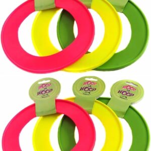 6 PACK HAPPYPET HOOP LA HOOP DOG PUPPY SMALL 15CM FRISBEE THROW TOY RUBBER RING