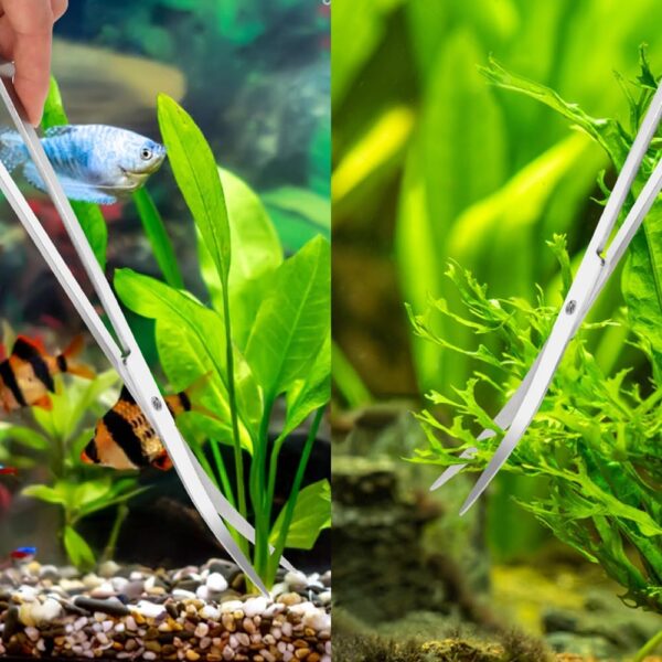 Gutsdoor Aquascape Tools Aquarium Kit, 4PCS Aquascaping Tools Kit Stainless Steel Aquatic Plants Aquascaping Tools Set for Fish Tank, Aquarium Plant Trimming - Image 8