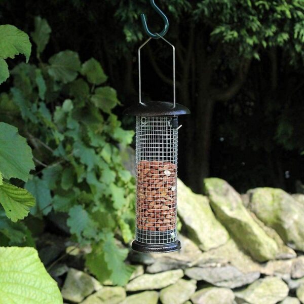 Bird Feeders Hanging,Wild Birds Feeders Mesh Feeding Stations with Steel Hooks Hangers, Metal Bird Feeder for Garden, Hanging bird feeder set + BONUS 3pcs Hooks and 2pcs Hanging Chain（Set of 8） - Image 7