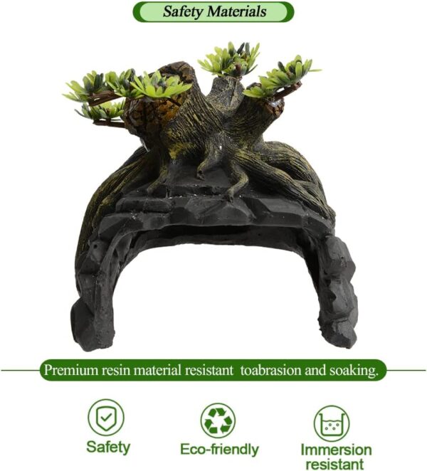 Saim Reptile Hideout Large Reptile Rock Hide Cave Aquarium Turtle Habitat Shelter for Gecko Spiders Frogs Lizards Tortoise Fish - Image 4